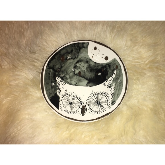 *RARE* NEW! Anthropologie Moonlit Forest Owl Plate - Picture 3 of 5